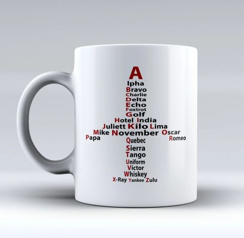 Alpha, Bravo, Charlie (Pilot Gift, Pilot Mug, Pilot Coffee Cup, Aviation Gifts)