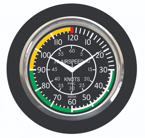Pilot Training Centre Aviator Airspeed Unique Decorative Mini / Wall Clock