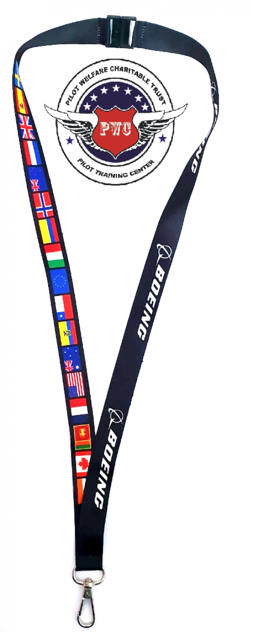 https://www.pilottrainingcentre.com/storagePilot Training Centre Polyester Boeing Lanyard with Flags for Flight Crew Airman