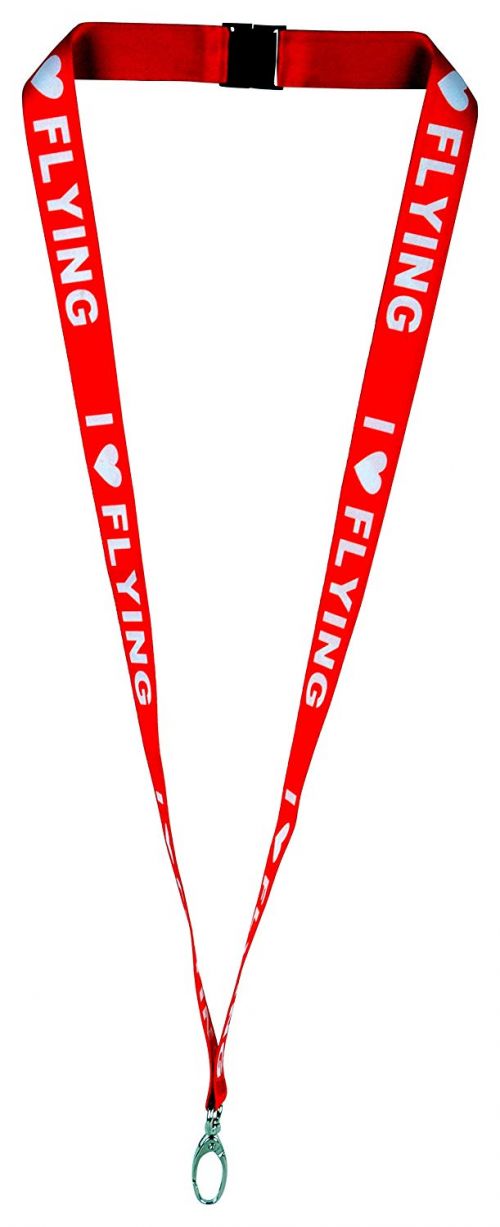 Pilot Training Centre Polyester I Love Flying Lanyard for Flight Crew Airman