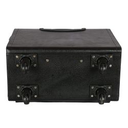 Genuine Leather Pilot Trolley bag (Black)