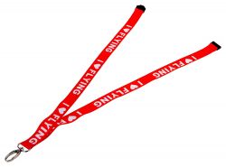 Pilot Training Centre Polyester I Love Flying Lanyard for Flight Crew Airman