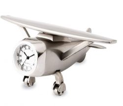 Steel Aircraft Desk Clock Stand